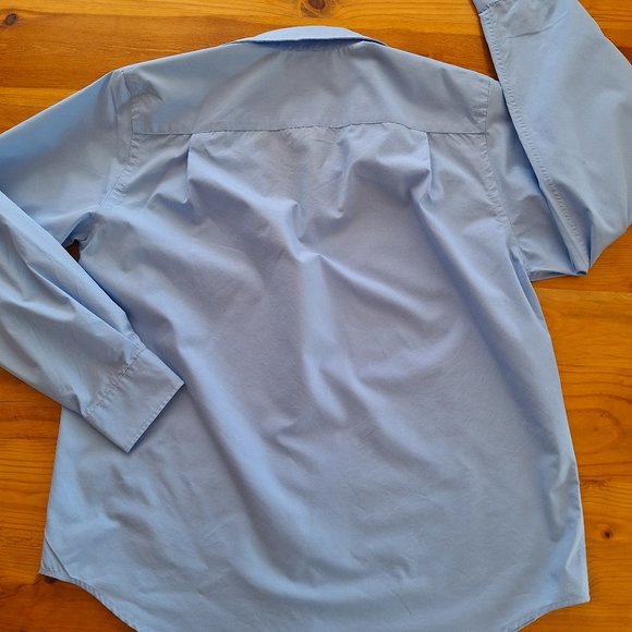 Vintage Land's End Long Sleeve Button-up Shirt-Light Blue - Picture 3 of 6